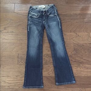 Ariat Blue Boot Cut Jeans with Contrast Stitching
